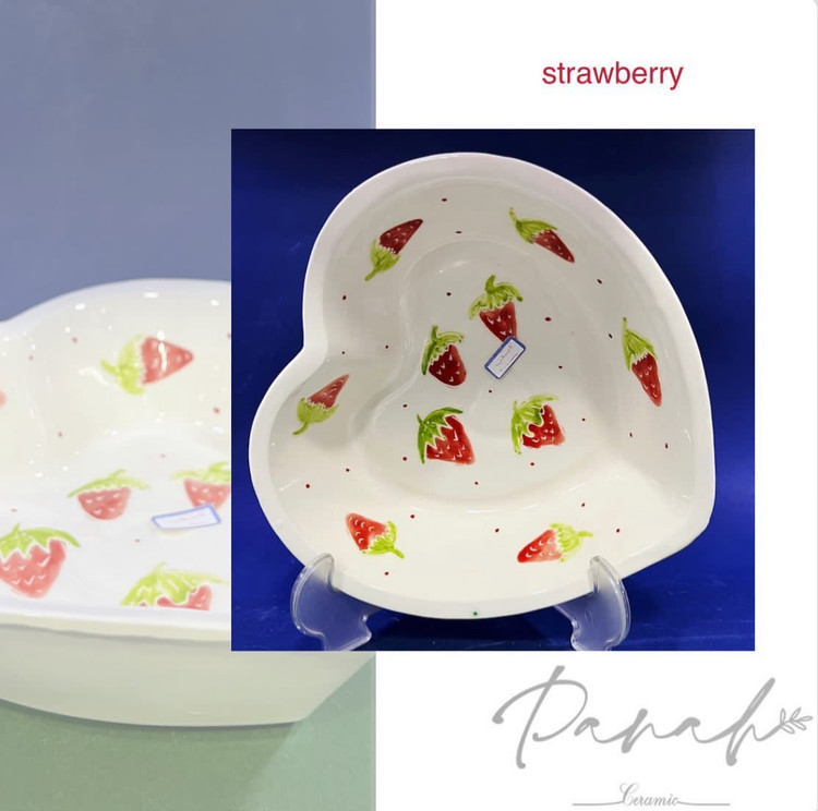 ست کاسه و تابه سرامیکی قلبی