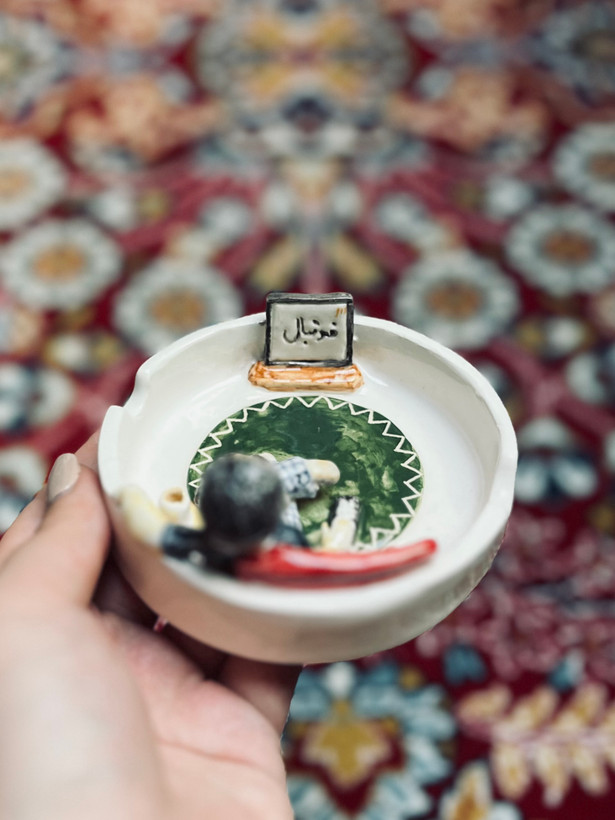 جای سیگاری دستساز سرامیکی خاص(پس کرایه)