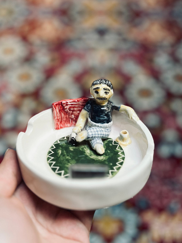 جای سیگاری دستساز سرامیکی خاص(پس کرایه)