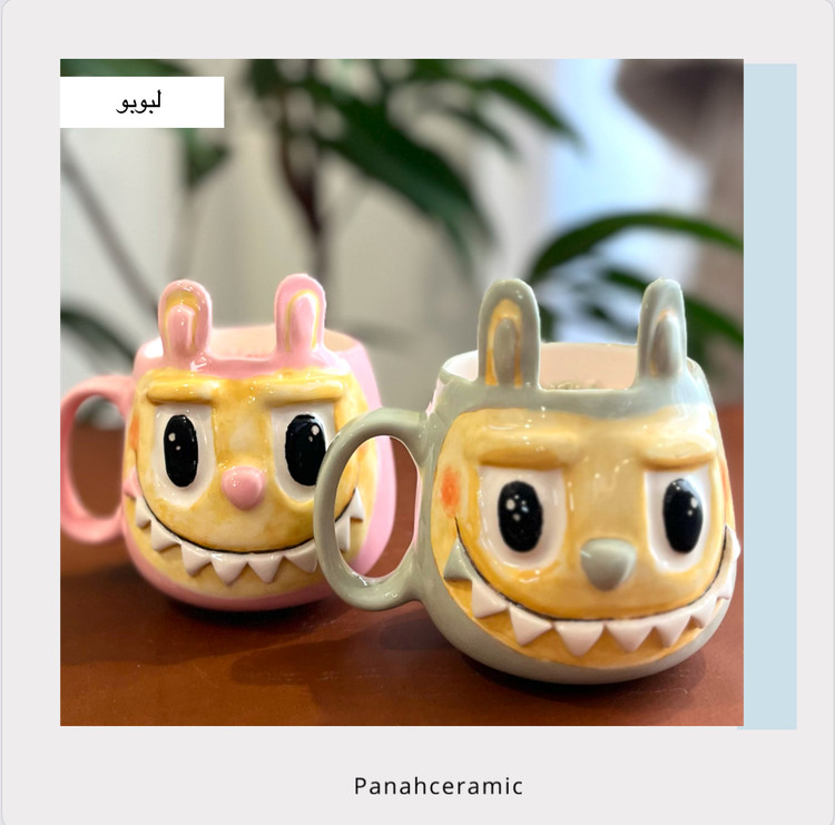 ماگ دستساز سرامیکی لبوبو(پس کرایه)